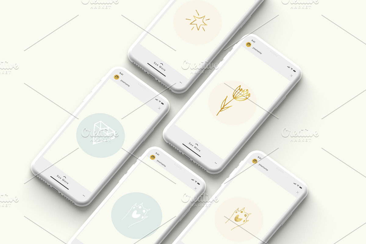 Instagram Story Highlights Covers, a Social Media Template by kh_cat (Photo 2 of 2)