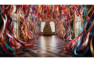 decoration ribbon holiday ai, a Holiday Photo by pikepicture