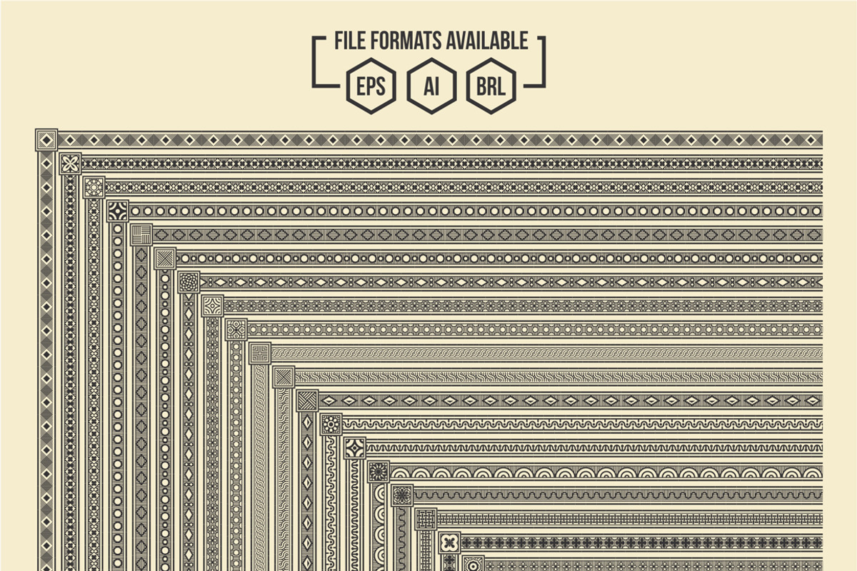 Vintage Borders Pattern Brushes 7, a Brush Add-On by G7