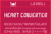 Heart Converter font, a Font by weknow (Thumbnail 1 of 5)