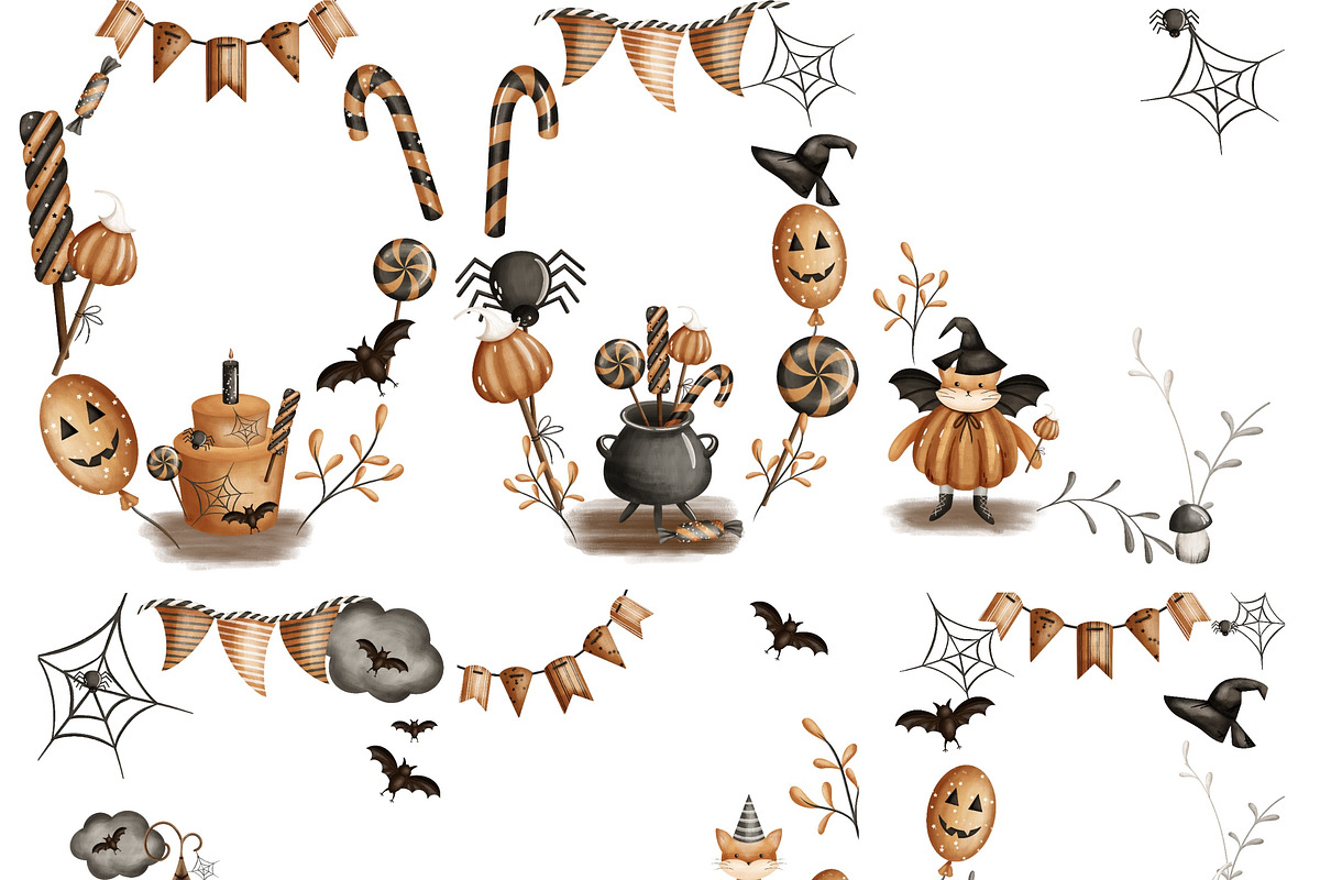 Fox Halloween Party. Kids collection, an Animal Illustration by Linerisyart (Photo 12 of 16)