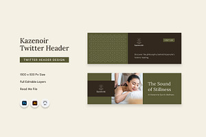 Kazenoir - Twitter Header, a Social Media Template by Fannan Studio