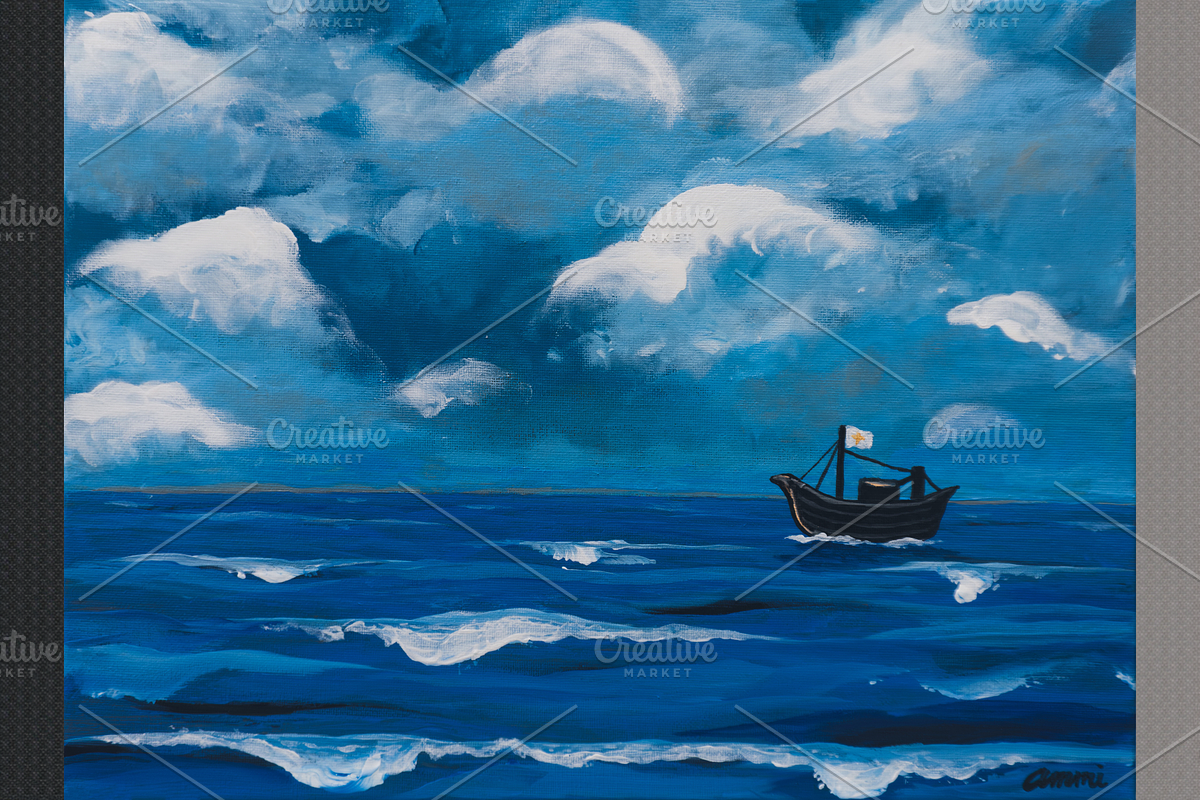 Atmospheric Seascape Acrylic, a Decorative Illustration by AMMi (Photo 2 of 4)