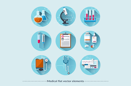 Medical flat icons