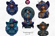 Fantasy witches clipart Set, a Person Illustration by ThatsDesignArt (Thumbnail 7 of 10)