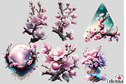 Cherry Blossom Sakura Flowers, a Seasonal Illustration by EdeniaArtStudio (Thumbnail 8 of 8)