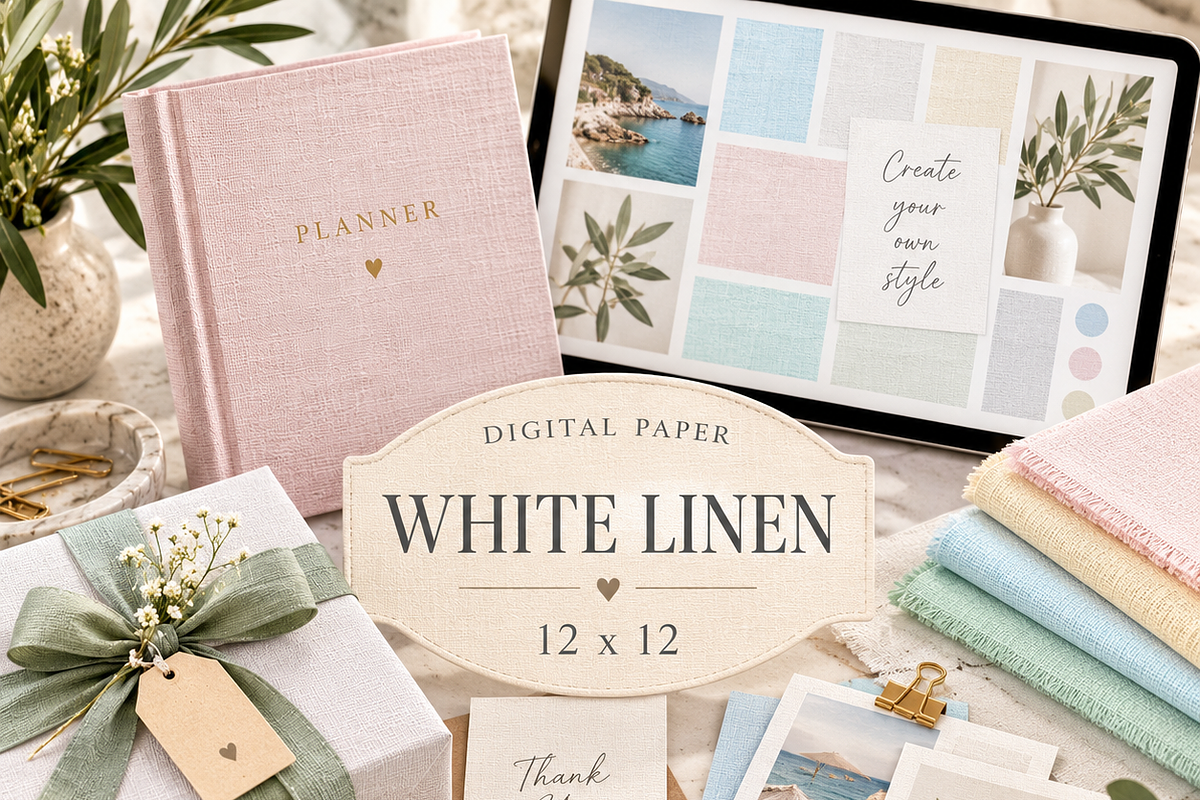 White linen textures, backgrounds, a Texture Graphic by Kiwi Fruit Punch (Photo 3 of 3)