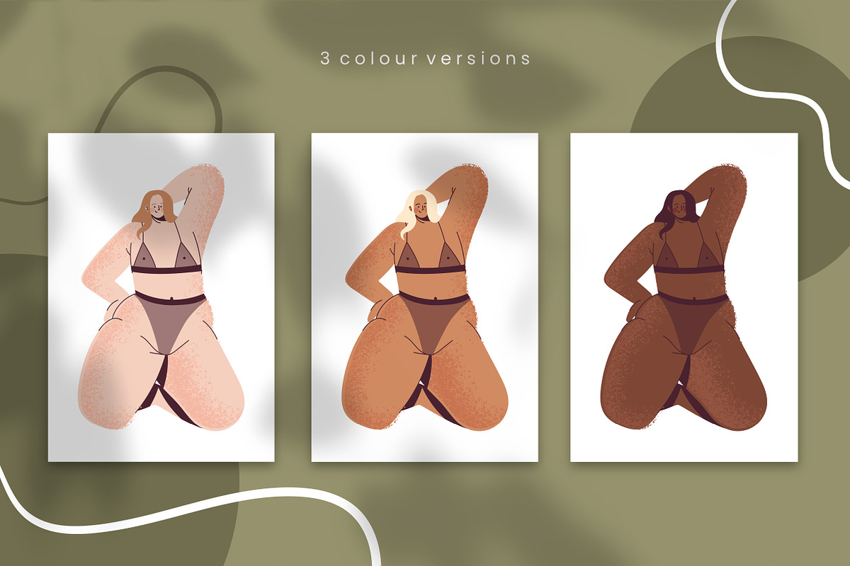 Body Positive Girls Illustrations, a Person Illustration by Frizenasya (Photo 3 of 10)