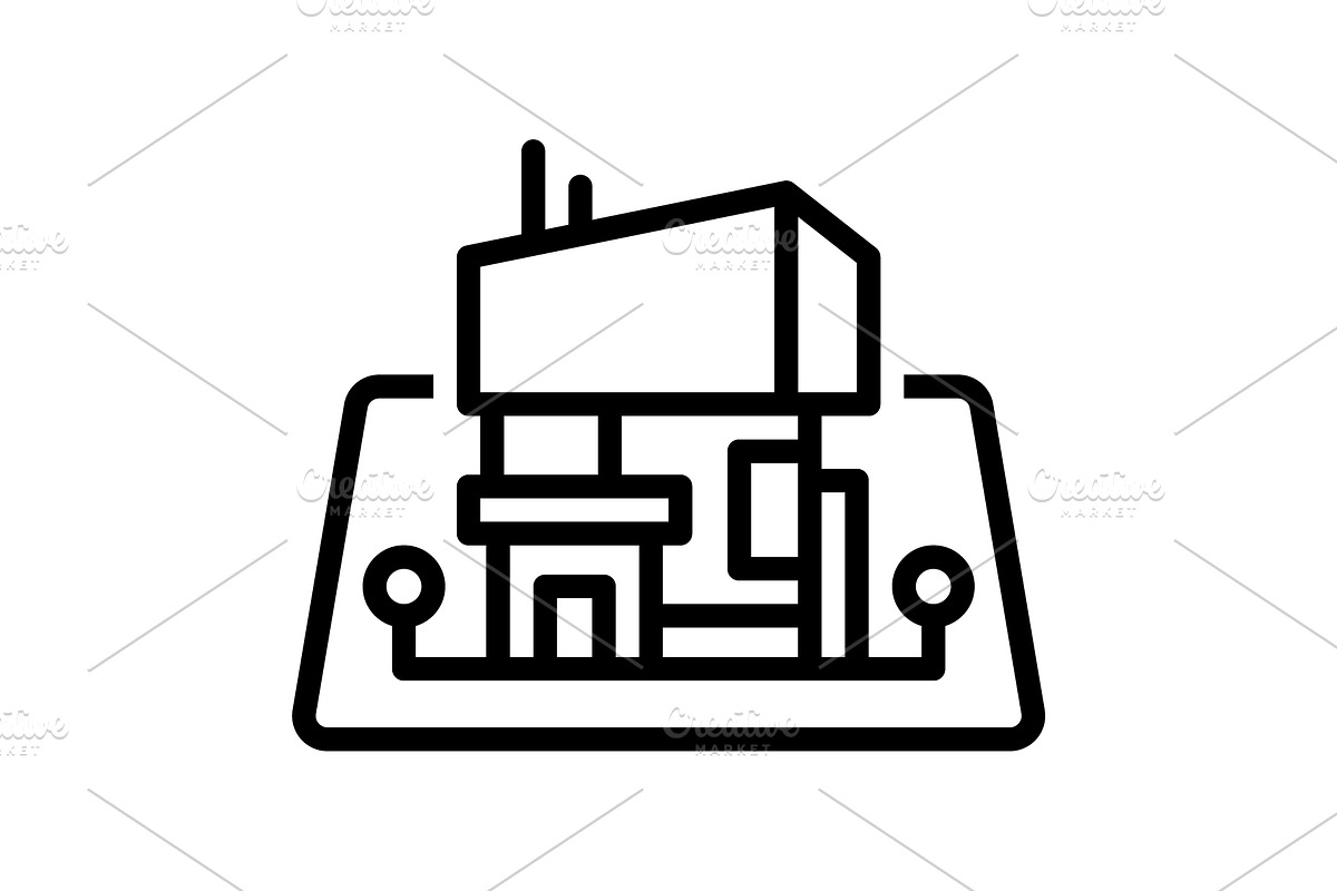 Architectural black icon, an Outline Icon by Creative priyanka