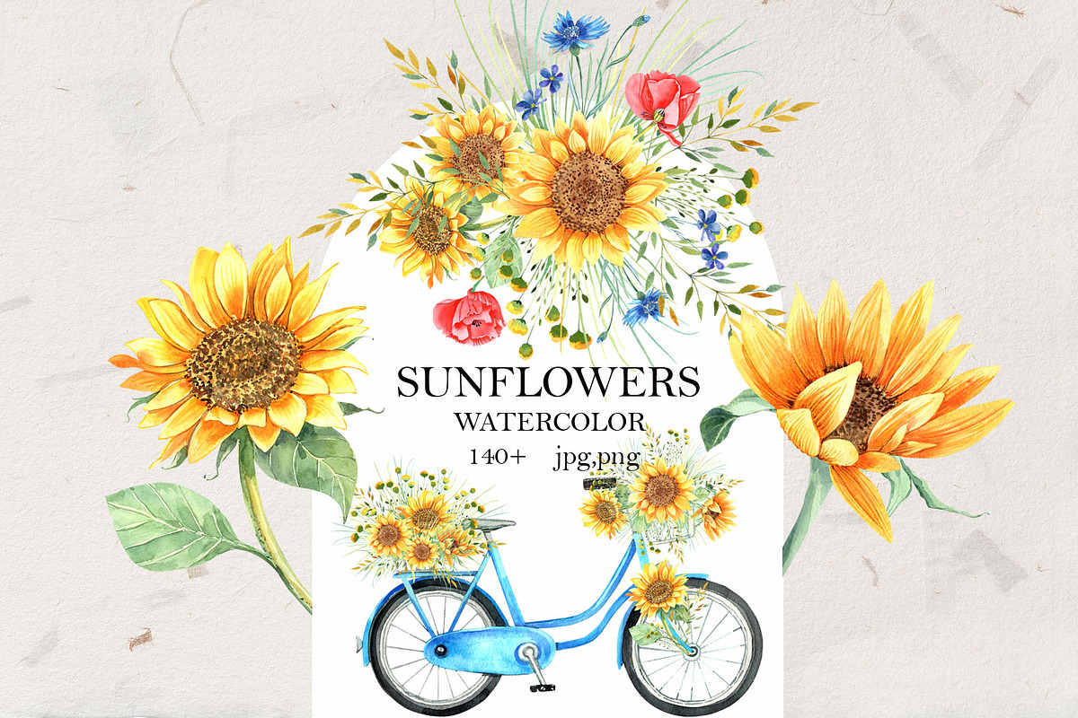 Sunflowers, an Illustration by JennyColorArt (Photo 1 of 13)