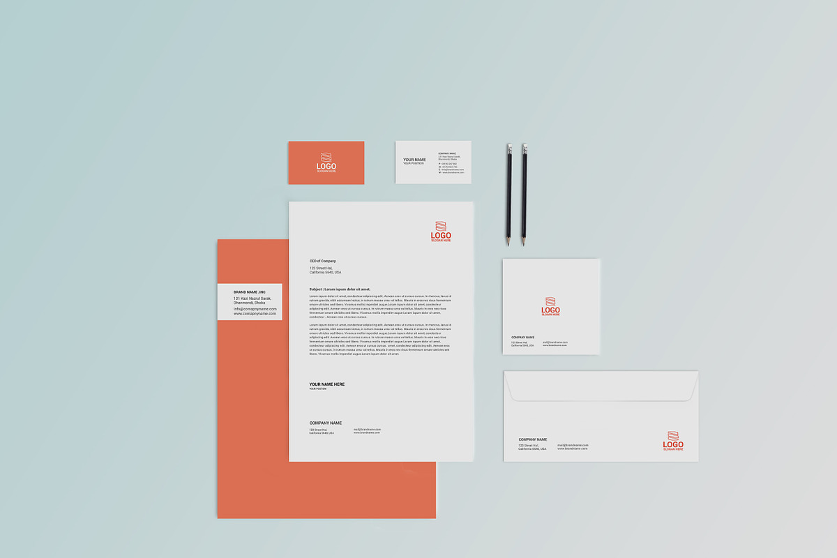 Stationary Mockup Design Template, a Pens & Pencil Mockup by alimran24 (Photo 6 of 11)