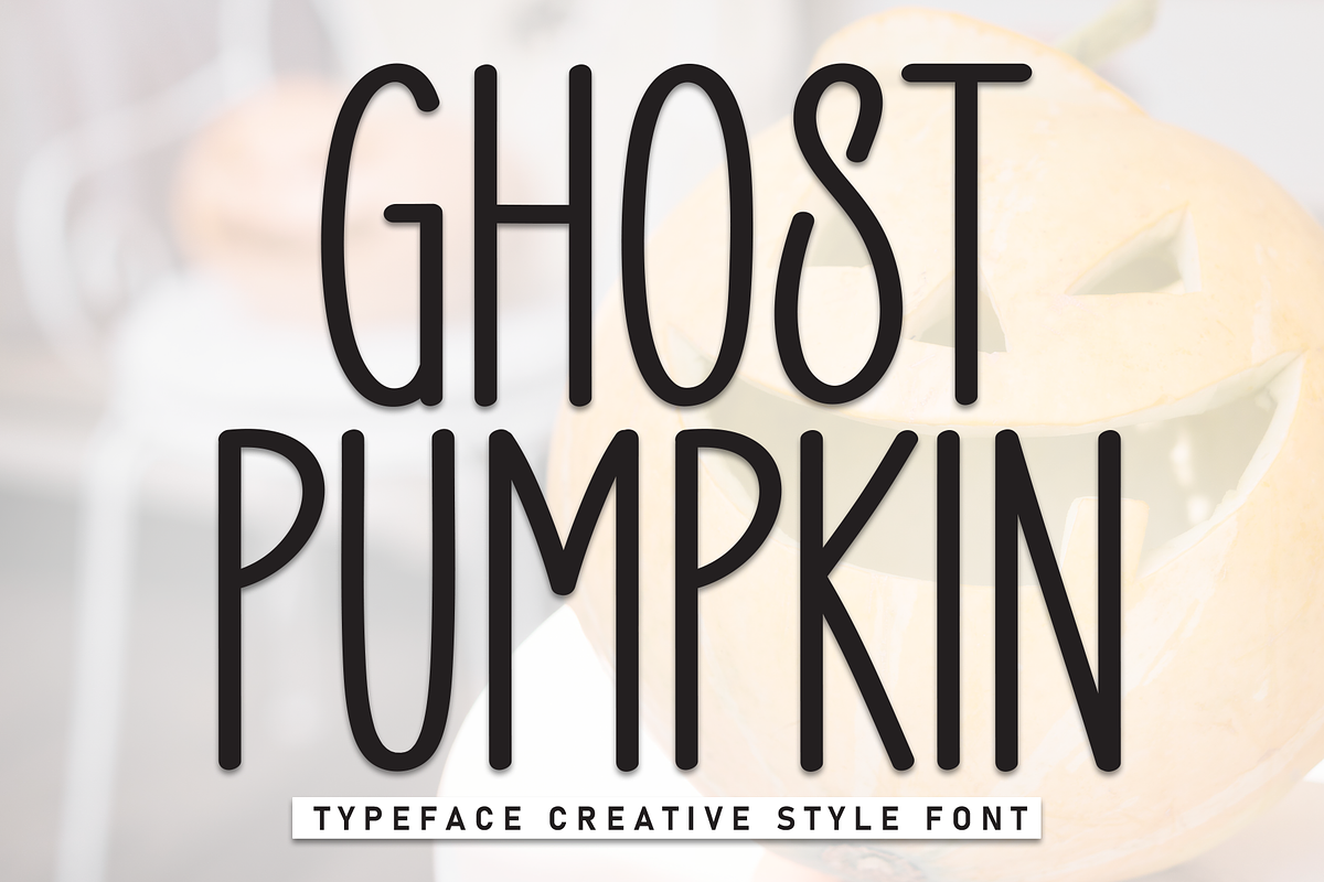 Ghost Pumpkin | Script Font, a Script Font by Scratchones (Photo 1 of 8)
