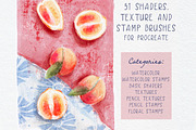 Procreate Texture and Stamp Brushes, a Brush Add-On by BooStudio (Thumbnail 2 of 10)