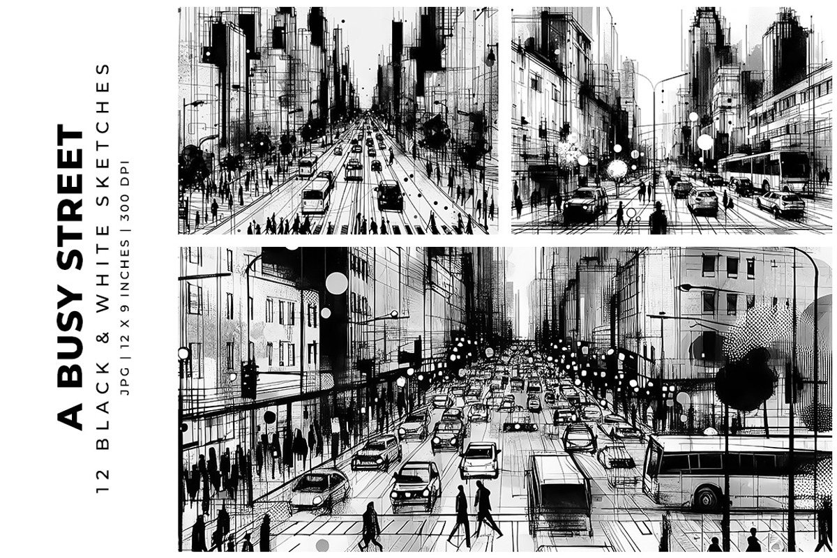A Busy Street, a Decorative Illustration by Digital Art Creations (Photo 3 of 7)