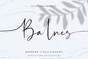 Balnes | Modern Script, a Script Font by Ef Studio (Thumbnail 1 of 7)