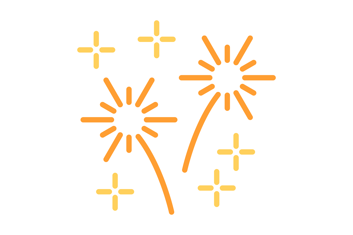 Fireworks Flat Icon, a Duotone Icon by Pexelpy (Photo 2 of 2)