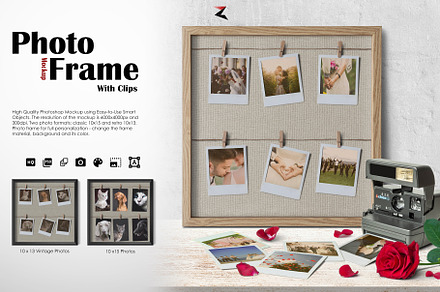 Photo Frame with Clips 6K