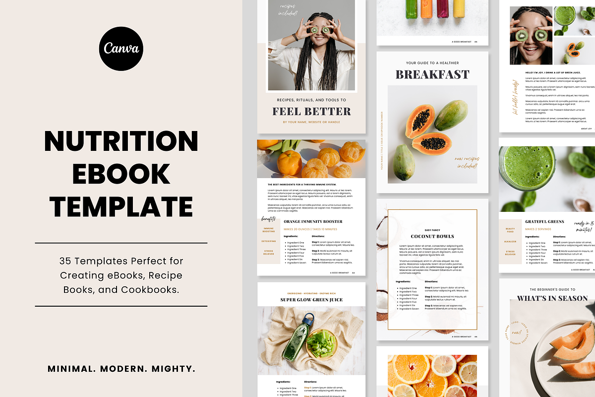 JOY | Canva Recipe eBook Template, a Magazine Template by Erin Cassidy (Photo 1 of 10)