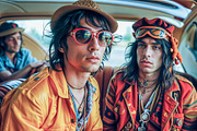 Psychedelic 70s Road Trip Portraits, a Person Illustration by StockVerse Creative (Thumbnail 2 of 4)
