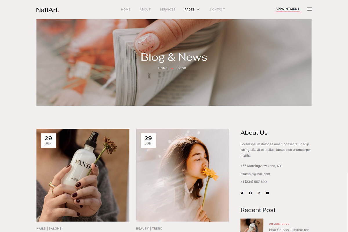Nail Salon Beauty Care Elementor Kit, a Landing Page Template by MasterDesigns (Photo 5 of 8)