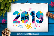 2019 New Year Christmas White Bundle, a Templates & Theme by Iraida_Bearlala (Thumbnail 3 of 7)