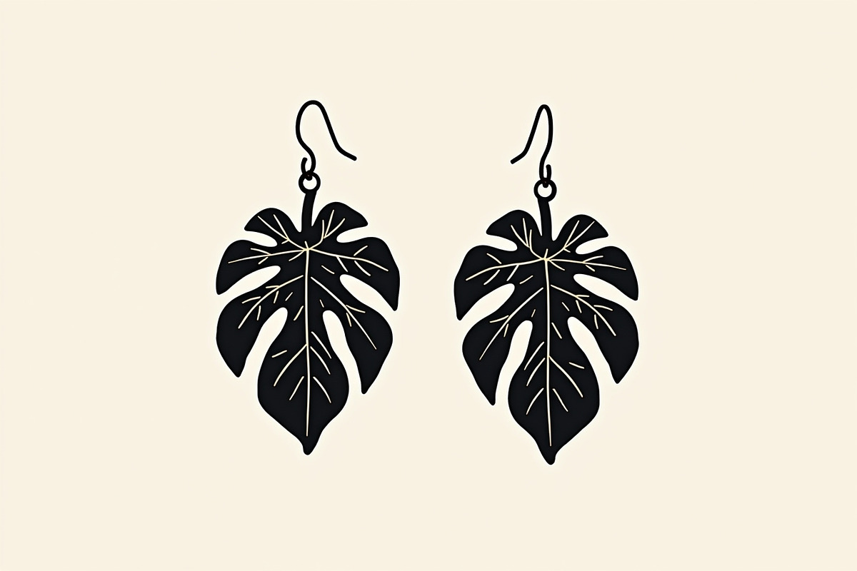 Leaf Earring Silhouette Bundle, an Object Graphic by abu67222 (Photo 11 of 16)