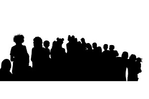 Group of people silhouette. hand, a Person Illustration by Nenahliadava Design