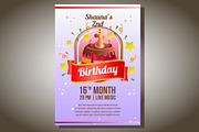 7 Birthday party flyer templates, a Templates & Theme by Propylparaben (Thumbnail 8 of 8)