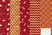 Gold Foil Digital Papers in Ruby, a Pattern Graphic by Amanda Ilkov (Thumbnail 4 of 4)