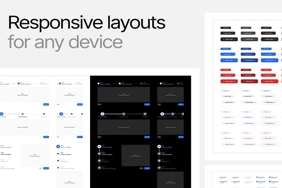 Design System Pro Atomic1.0Dark Mode, an UI Kit Template by Lumina_ui_ux202 (Photo 5 of 8)