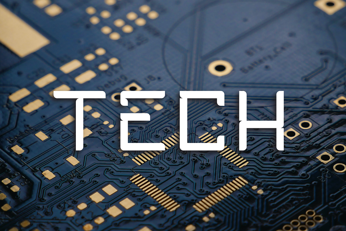 Matrix Font - Technology & Modern, a Symbol Font by Izalsye (Photo 2 of 5)