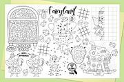 Fairyland coloring activity play mat, an Education Illustration by Lexi Claus (Thumbnail 3 of 6)