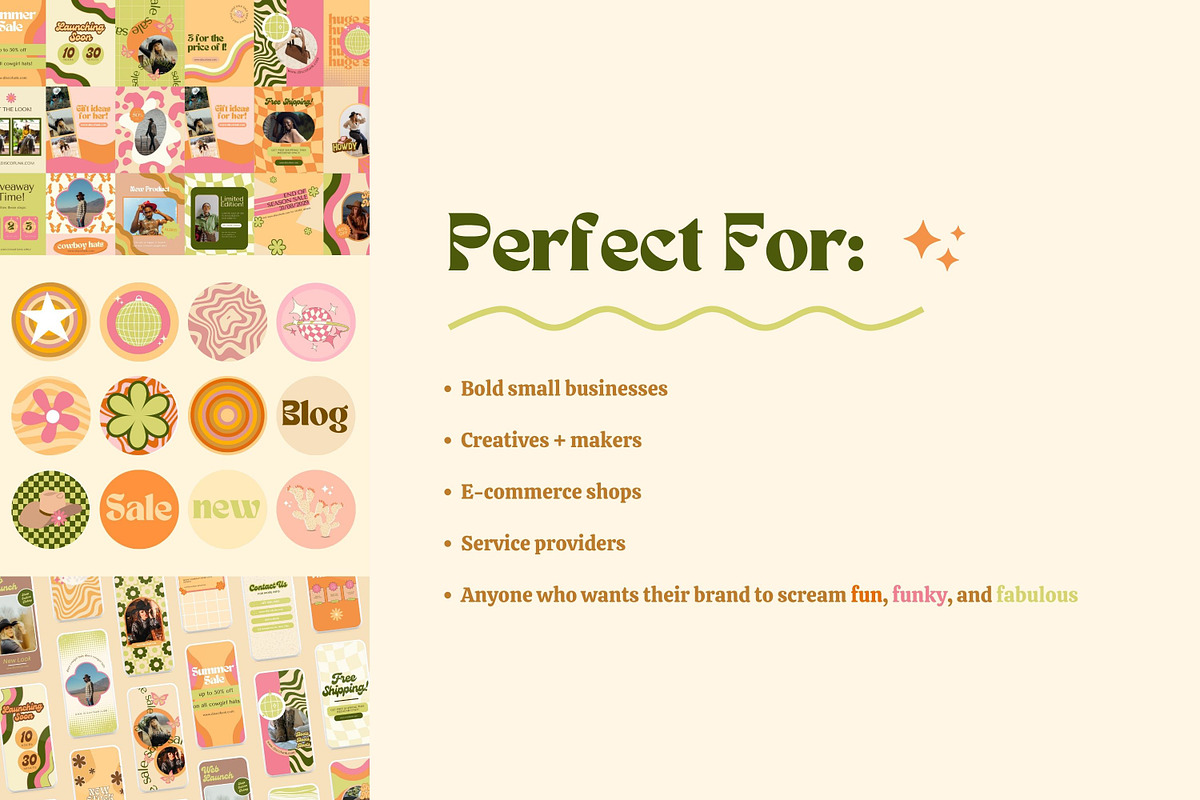 Disco Cowgirl Branding Starter Kit, a Branding & Logo Template by Hell Yeah Designs (Photo 3 of 18)