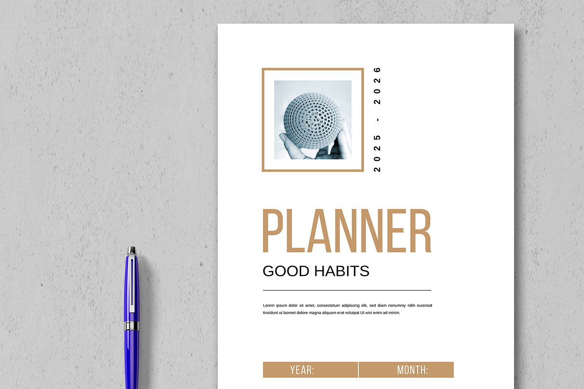 Planner Template Design Layout, a Stationery Template by ContestDesign (Photo 1 of 3)