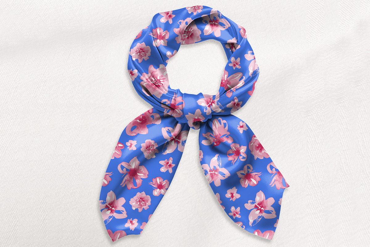 Pink Watercolor Flowers, a Pattern Graphic by MalyskaStudio (Photo 5 of 13)
