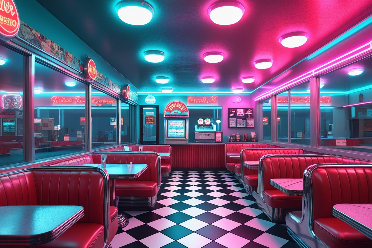 Vintage Diner Neon Interior Pack, an Architecture Photo by adenpinkstore (Photo 5 of 5)