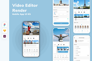 Video Editor & Render App UI Kit