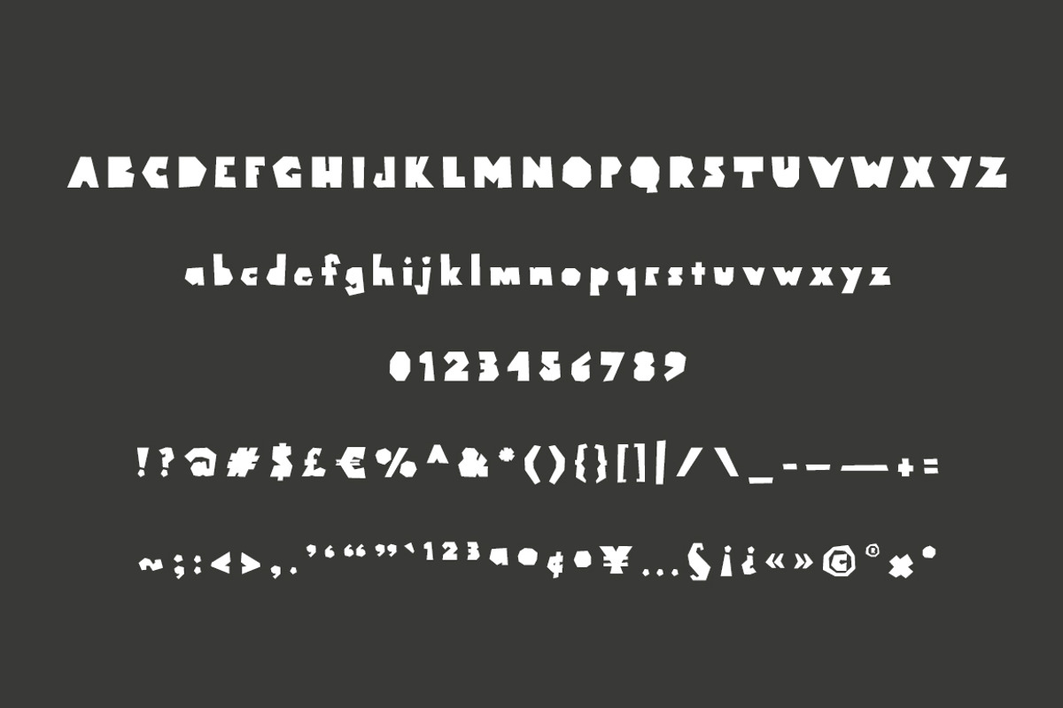 Cut Outs: A Sharp Edged Font, a Slab Serif Font by Britt Fabello (Photo 5 of 6)