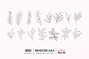 Botanical Line Art Logo Elements V1, a Texture Illustration by Kaya Fonts (Thumbnail 10 of 19)