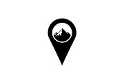 Mountain Location Pin Icon Set, a Graphic by hafijul (Thumbnail 9 of 11)