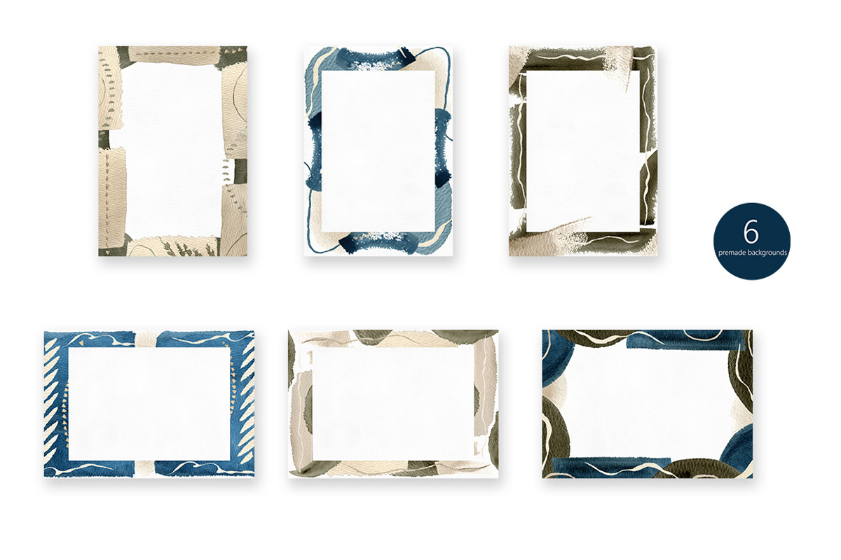 Japandi - abstract watercolor set, a Texture Graphic by KatsiarynaKa (Photo 17 of 19)