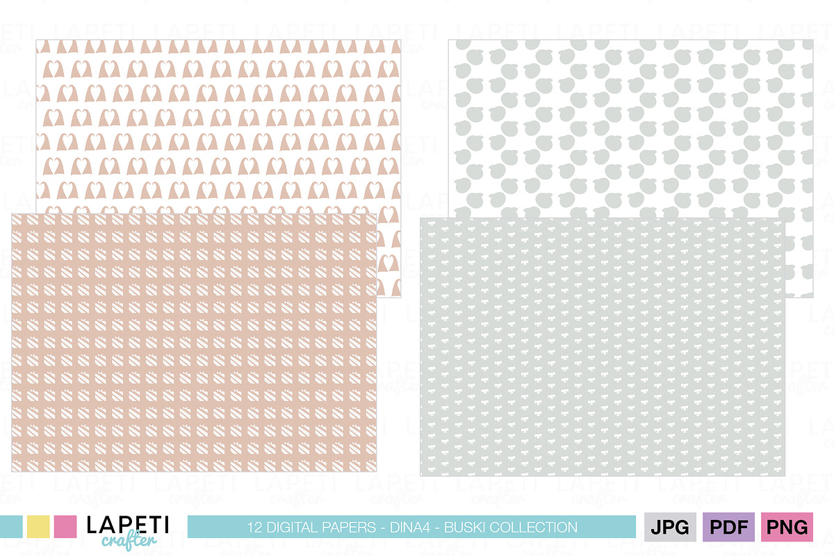 Neutral & Aesthetic Digital Paper, a Pattern Graphic by Lapeticrafter (Photo 3 of 5)