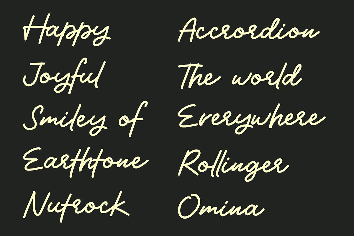 Wyleri Expressive Handwritten Fonts, a Script Font by Black Junst (Photo 3 of 8)