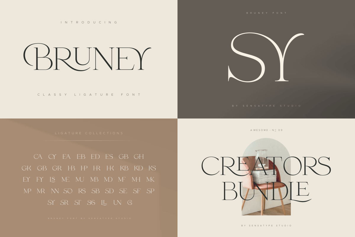Unique & Classy Modern Font Bundle, a Serif Font by Sensatype (Photo 5 of 11)