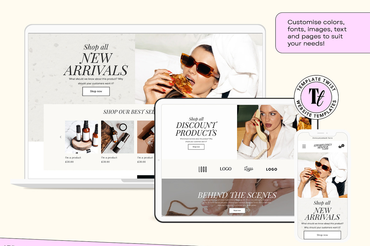 Minimal Neutral Wix Website Template, a Wix Template by Template Twist Shop (Photo 8 of 10)