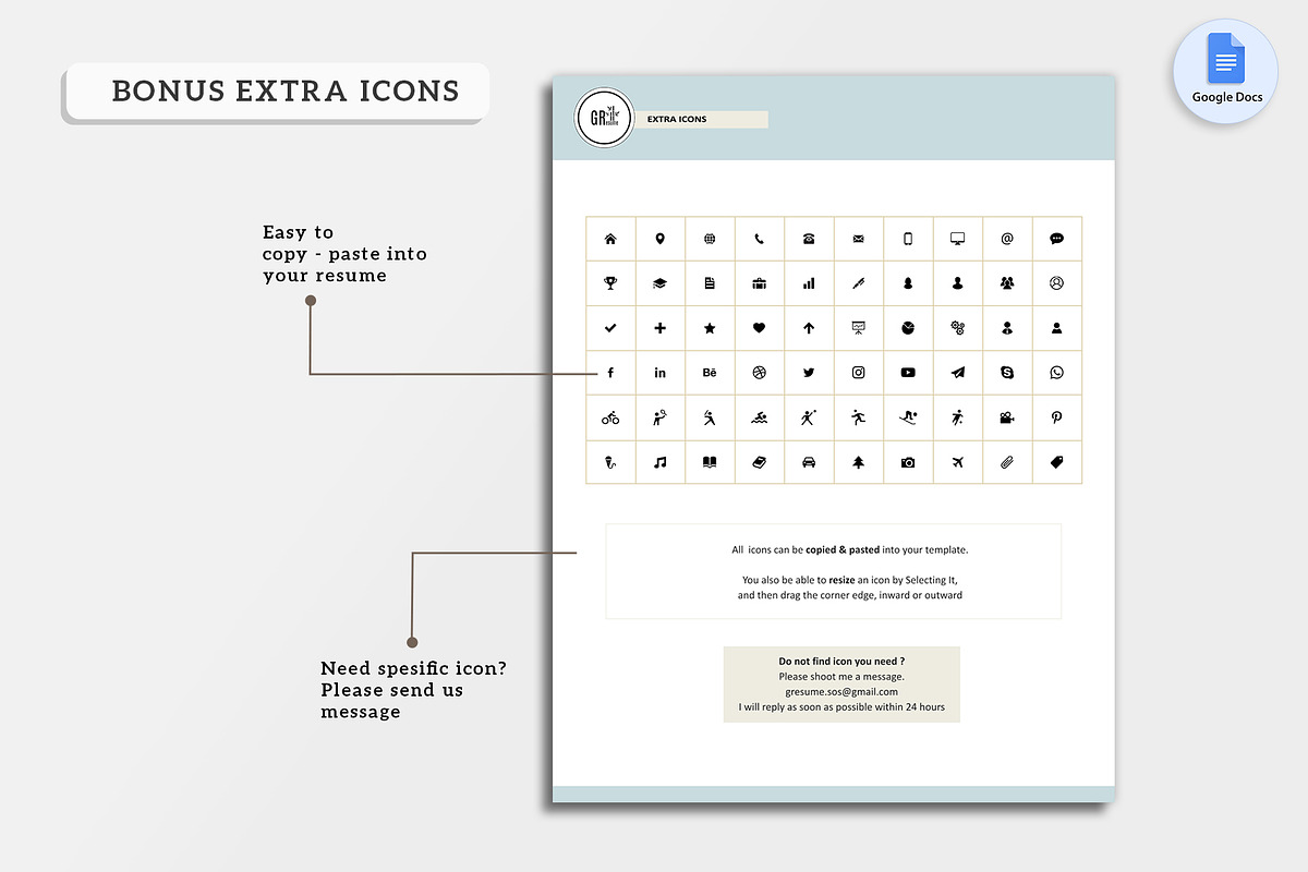 Google Docs Resume CV Template 05, a Resume Template by GResume (Photo 6 of 8)