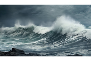 waves abstract ocean background ai, an Animal Photo by pikepicture