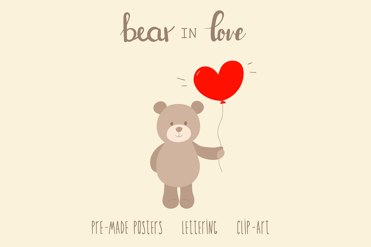 Bear in Love, a Decorative Illustration by BerryCaty (Photo 1 of 15)