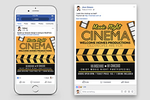 Movie Cinema Night Facebook Post