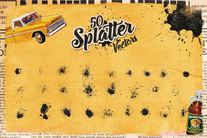 50 Handmade Splatter Vectors